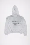 Acne Studios Logo Hooded Sweater In Pale Grey Melange