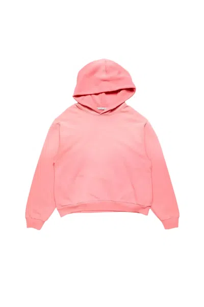 Acne Studios Logo Hooded Sweater In Pink