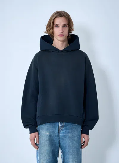Acne Studios Logo Hooded Sweatshirt In Blue