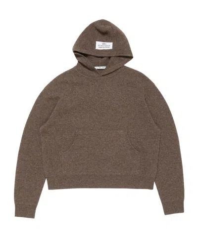 Acne Studios Logo Hoodie In Brown