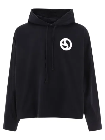 Acne Studios Logo Hoodie For Men | Black Cotton Sweatshirt For Ss24