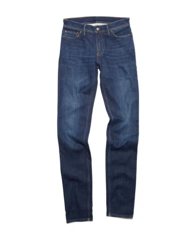 Acne Studios Logo Jeans In Blue