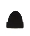 Acne Studios Logo Knitted Hat In Black