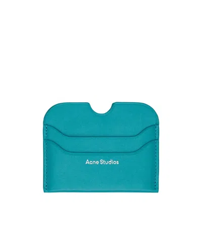 Acne Studios Logo Letter Card Pack In Green