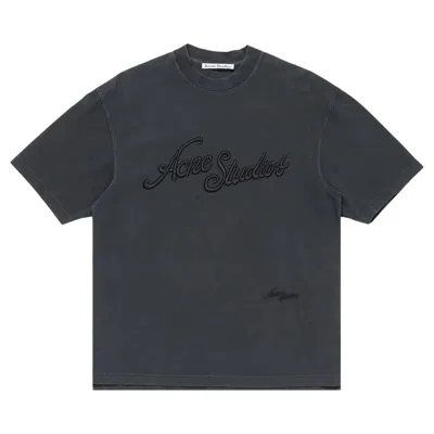Pre-owned Acne Studios Logo Lettering T-shirt 'faded Black' | Men's Size M