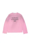 Acne Studios Logo-print Distressed T-shirt In Cotton Candy Pink
