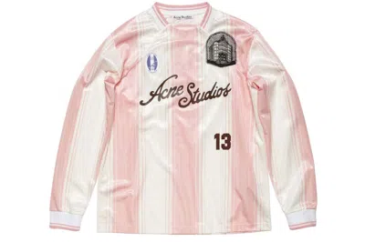 Pre-owned Acne Studios Logo Long Sleeve T-shirt Pink/white