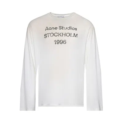 Pre-owned Acne Studios Logo Long-sleeve Tee 'dusty White' | Men's Size Xl