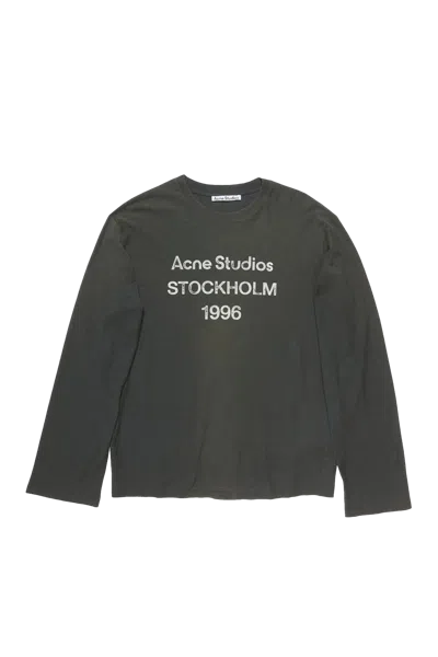 Acne Studios Logo Long Sleeve T-shirt Faded Black