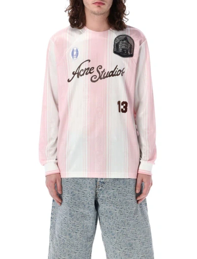 Acne Studios Logo L/s T-shirt In Logo Printed On The Front And Back