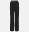 Acne Studios Logo Mid-rise Wide-leg Pants In Black