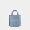 Acne Studios Women's Mini Denim Shopper Bag With Logo