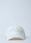 Acne Studios Classic White Cotton Cap With Embroidered Logo In White