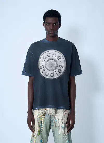 Acne Studios Men Logo Motif T-shirt In Black