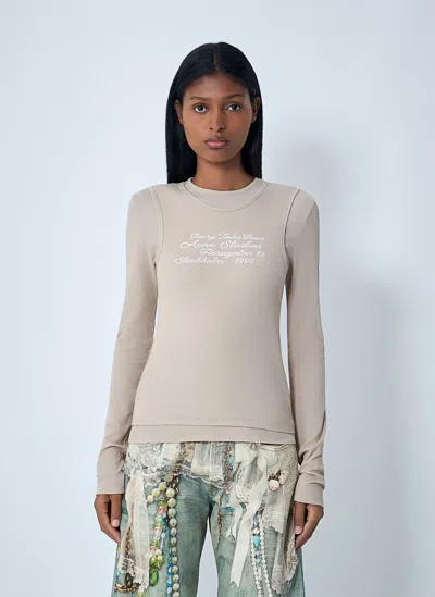 Acne Studios Logo Motif T-shirt In Neutral