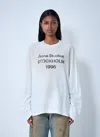 Acne Studios Womens Dusty White Edden 1996 Logo Cotton-blend T-shirt In White