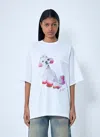 Acne Studios Printed Cotton-jersey T-shirt In White