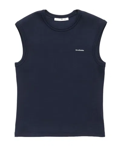 Acne Studios Logo Muscle T-shirt In Blue