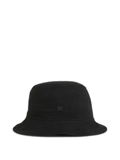 Acne Studios Logo Patch Bucket Hat In Black