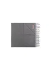 Acne Studios Logo Patch Cashmere Scarf In Gray