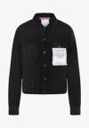 Acne Studios Long Sleeve Jacket With Collared Neck And Pockets In Black