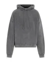Acne Studios Logo Patch Cotton Hoodie In Gray