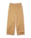 Acne Studios Logo-patch Cotton Straight-leg Trousers In Nude