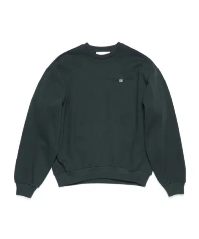 Acne Studios Logo Patch Crewneck Sweatshirt In Black
