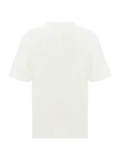 Acne Studios Logo Patch Crewneck T-shirt In Optic White