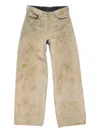 Acne Studios Logo-patch Denim Trousers In Neutral