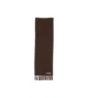 Acne Studios Logo-patch Scarf In Brown