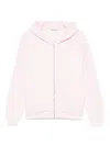 Acne Studios Fupiter Face Patch Fleece Zip Hoodie In Pink