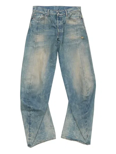 Acne Studios Logo-patch Jeans In Blue