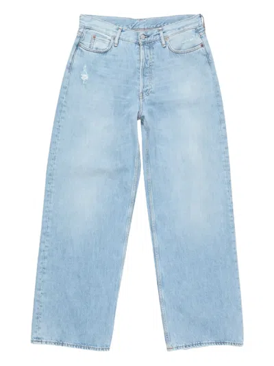 Acne Studios Logo-patch Jeans In Blue