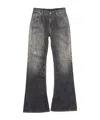 Acne Studios Logo-patch Jeans In Gray