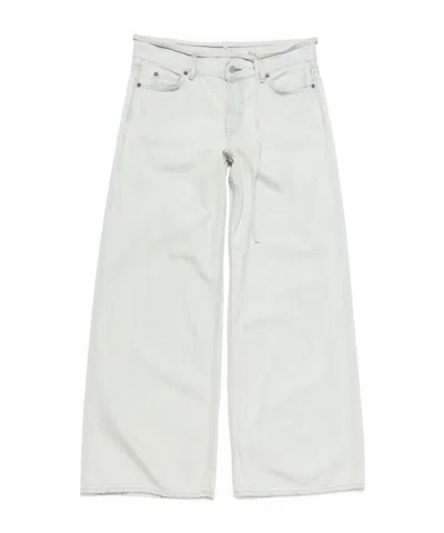 Acne Studios Logo-patch Jeans In White