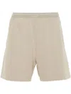 Acne Studios Logo-patch Jersey Shorts In Neutrals