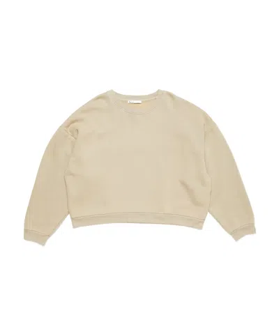 Acne Studios Logo-patch Jersey Sweatshirt In Nude