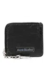 Acne Studios Logo-patch Leather Wallet In Black