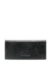 Acne Studios Logo-patch Leather Wallet In Black