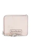 Acne Studios Logo-patch Leather Wallet In Pink