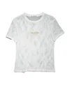 Acne Studios Logo-patch Mesh Cotton T-shirt In Gray