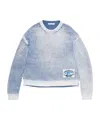 Acne Studios Textured Knit Sweater With Gradient Effect In White