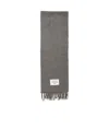 Acne Studios Logo-patch Scarf In Gray