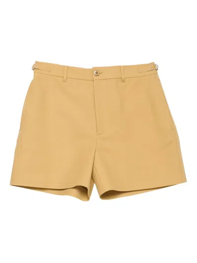 Acne Studios Logo-patch Shorts In Neutral