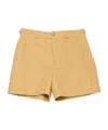 Acne Studios Logo-patch Shorts In Brown
