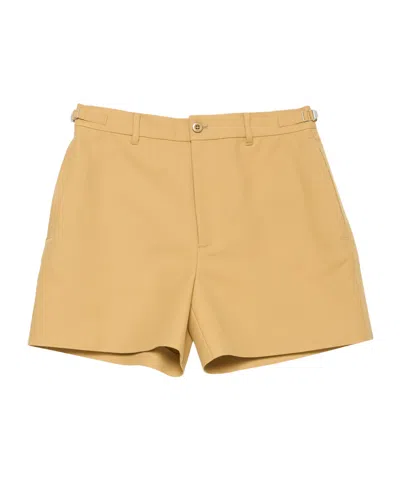 Acne Studios Logo-patch Shorts In Brown