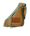Acne Studios Logo-patch Sling Backpack In Brown
