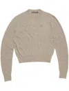 Acne Studios Logo-patch Sweater In Neutrals