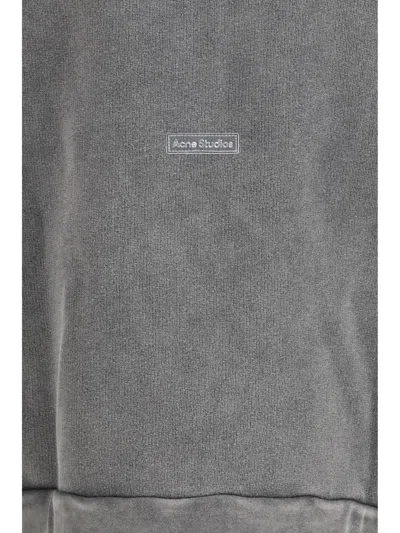 Acne Studios Logo Patch Sweatshirt In Gray